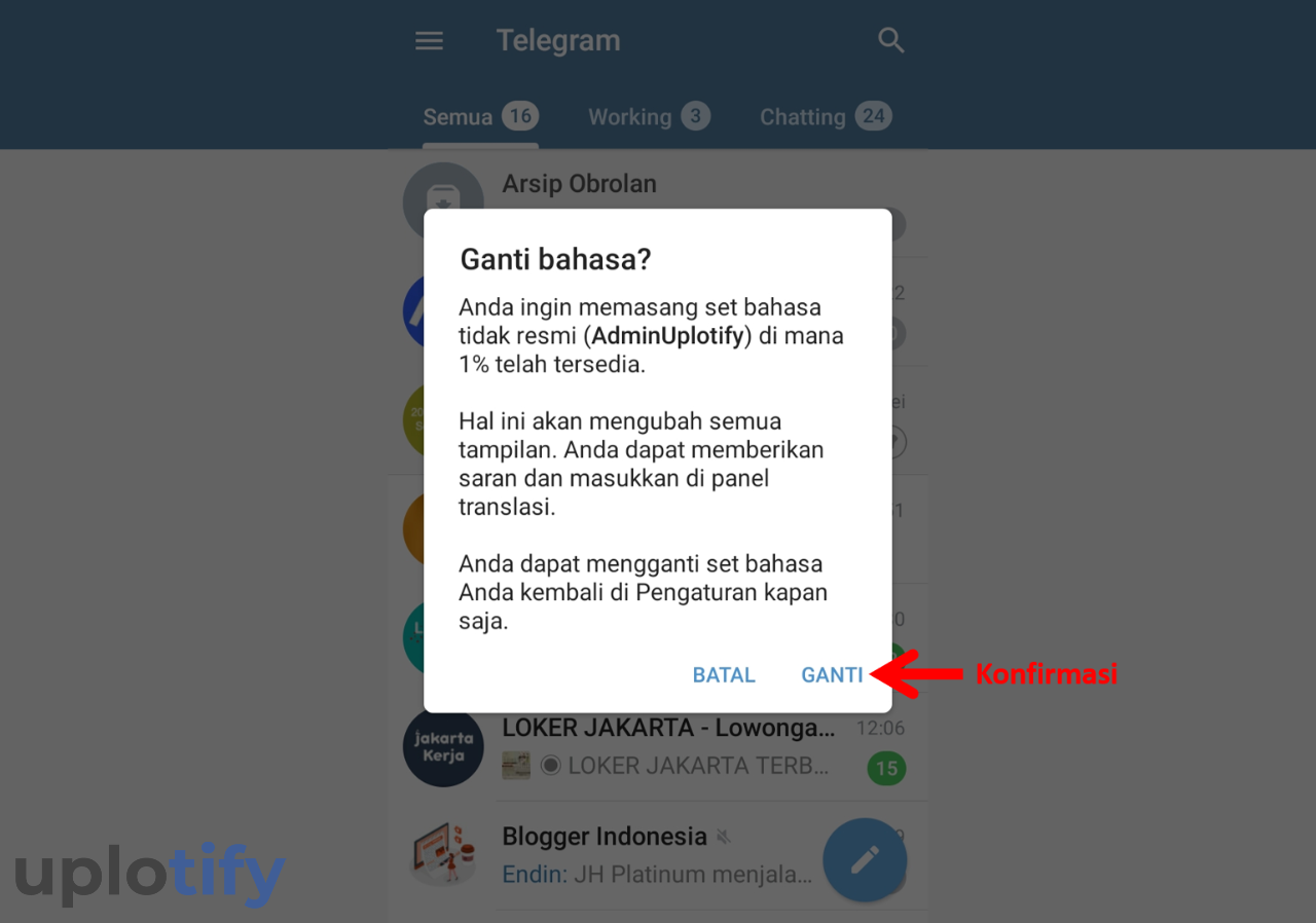 Konfirmasi Ganti Bahasa Setlang