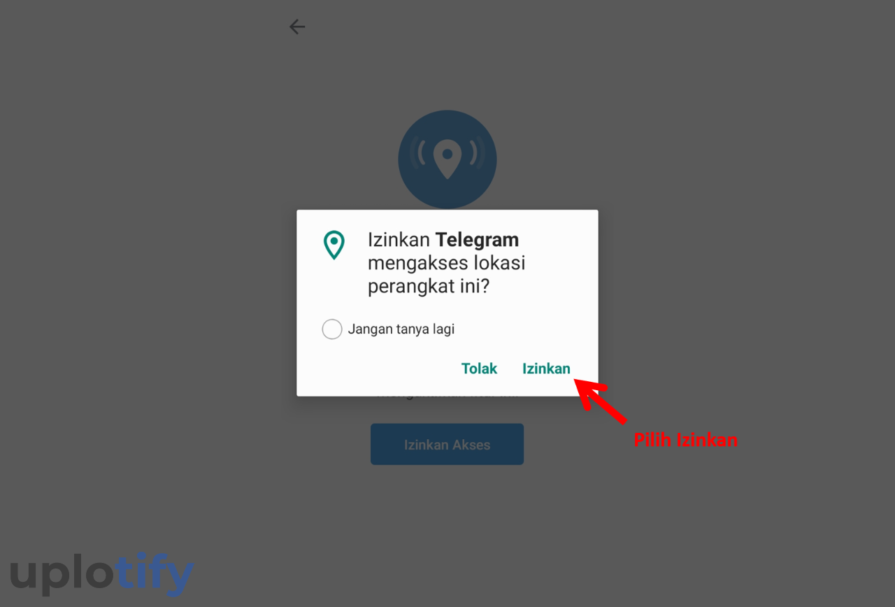 Konfirmasi Izin Akses Lokasi