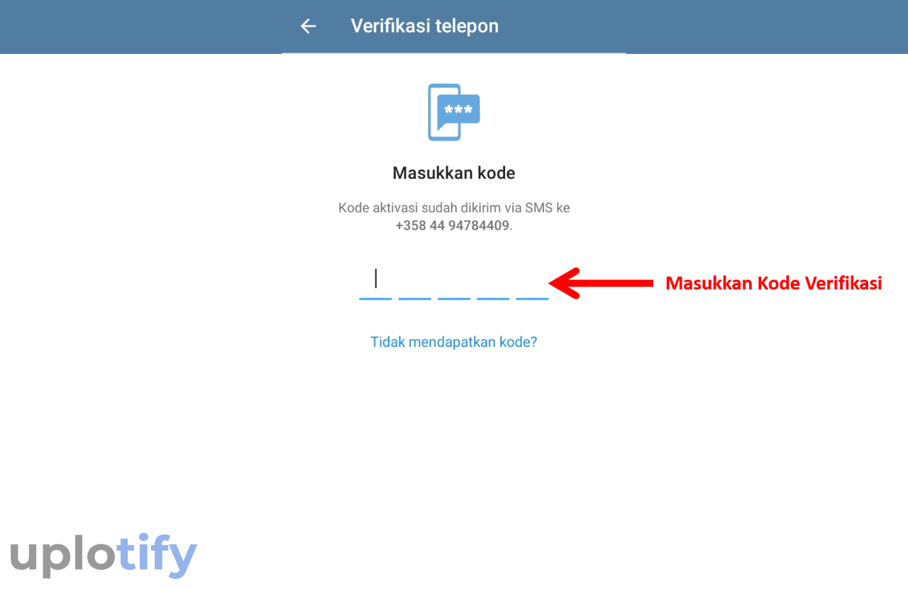 Ketik Kode Verifikasi di Telegram