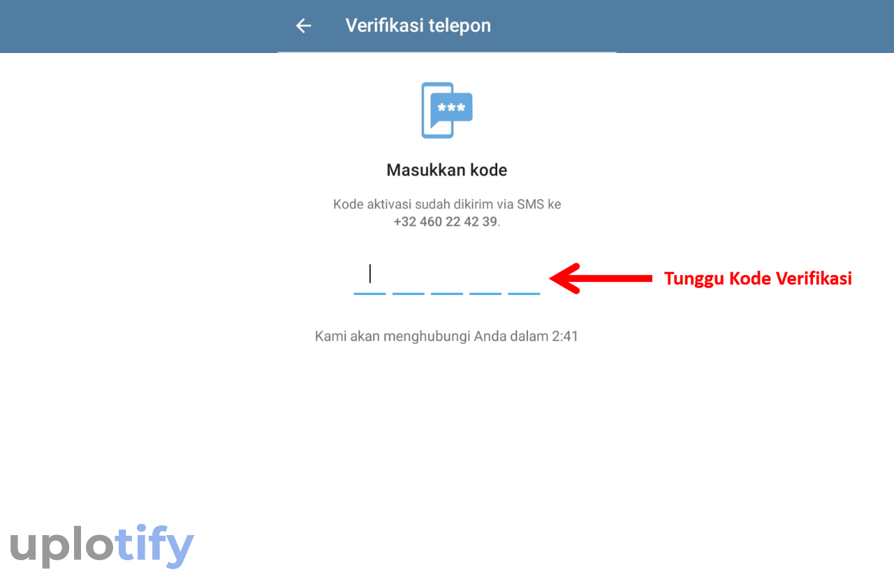 Menunggu Kode Verifikasi Sampai