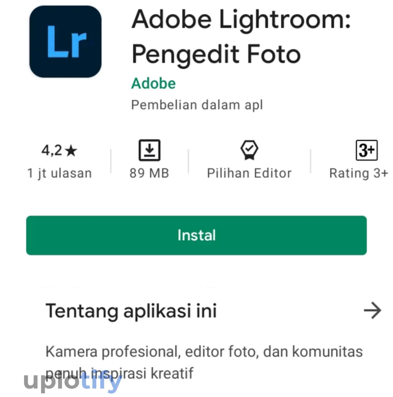 Pembuat Foto Aesthetic Adobe Lightroom