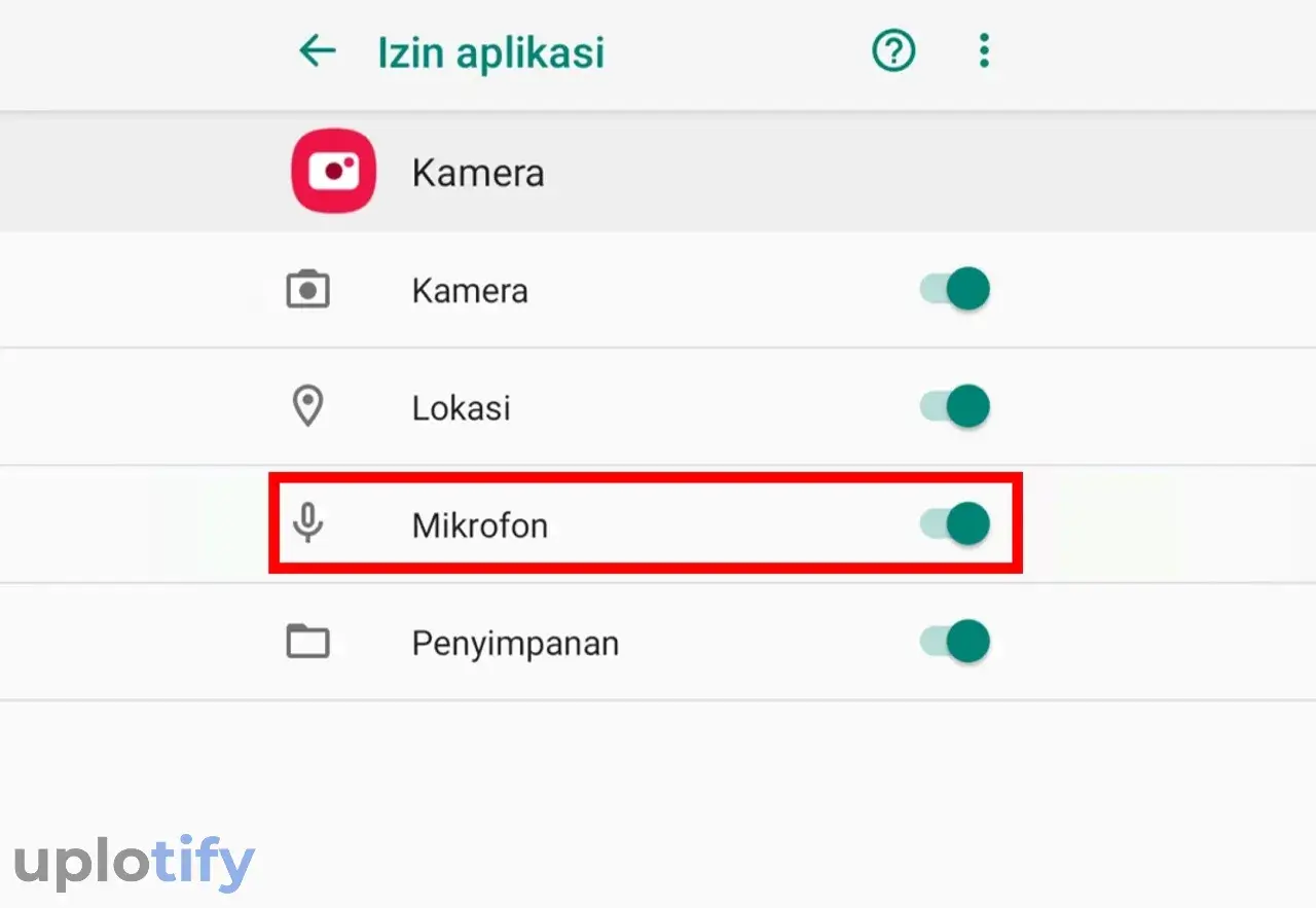 Hidupkan Izin Mikrofon di Kamera