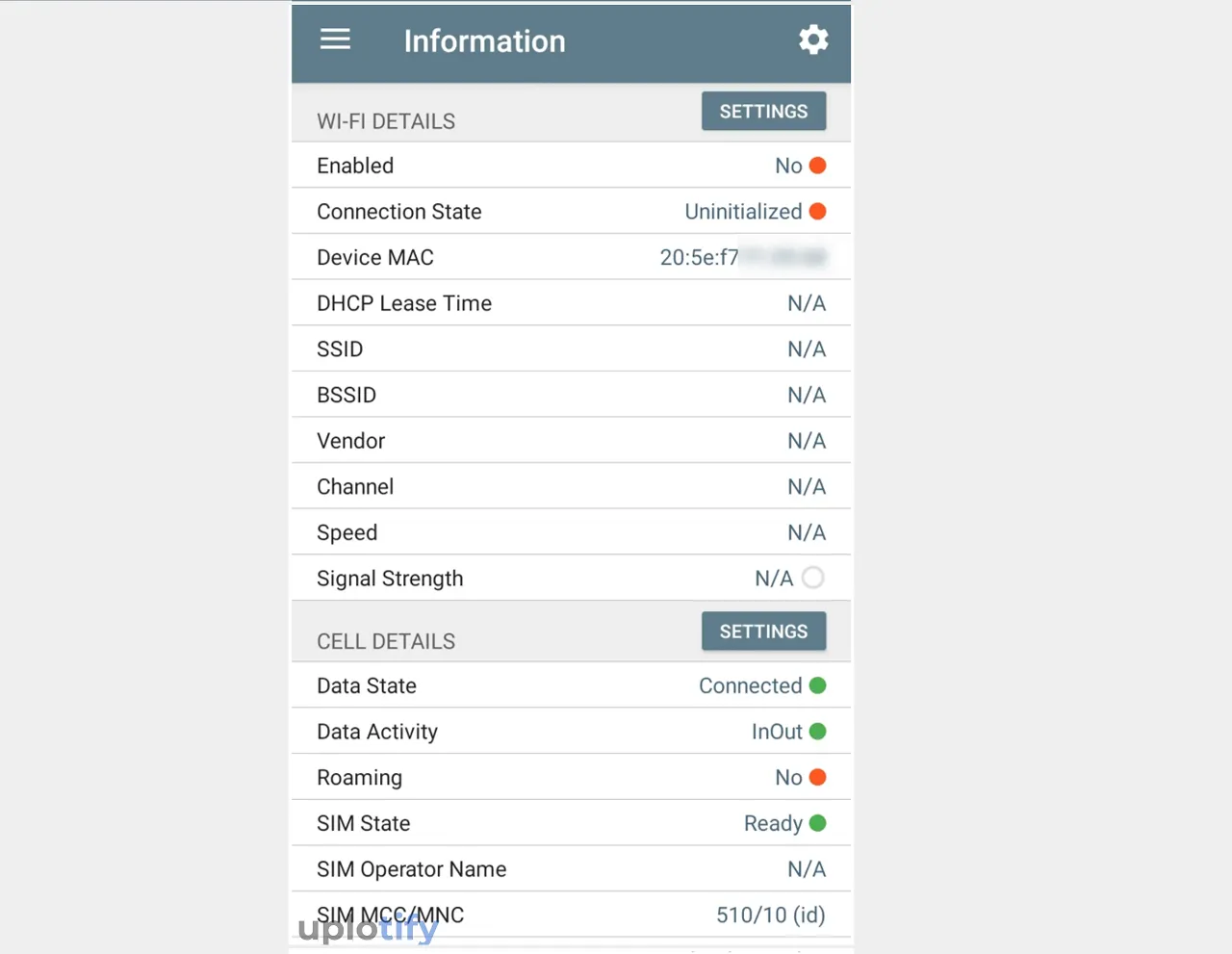 Lihat MAC Address di Network Analyzer