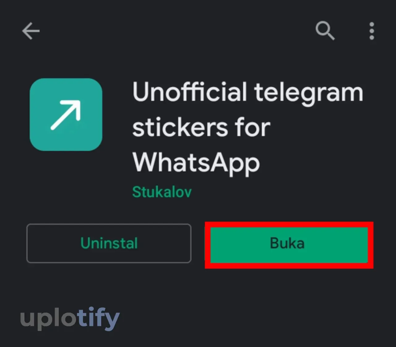Pasang Aplikasi Unofficial Telegram Stikers