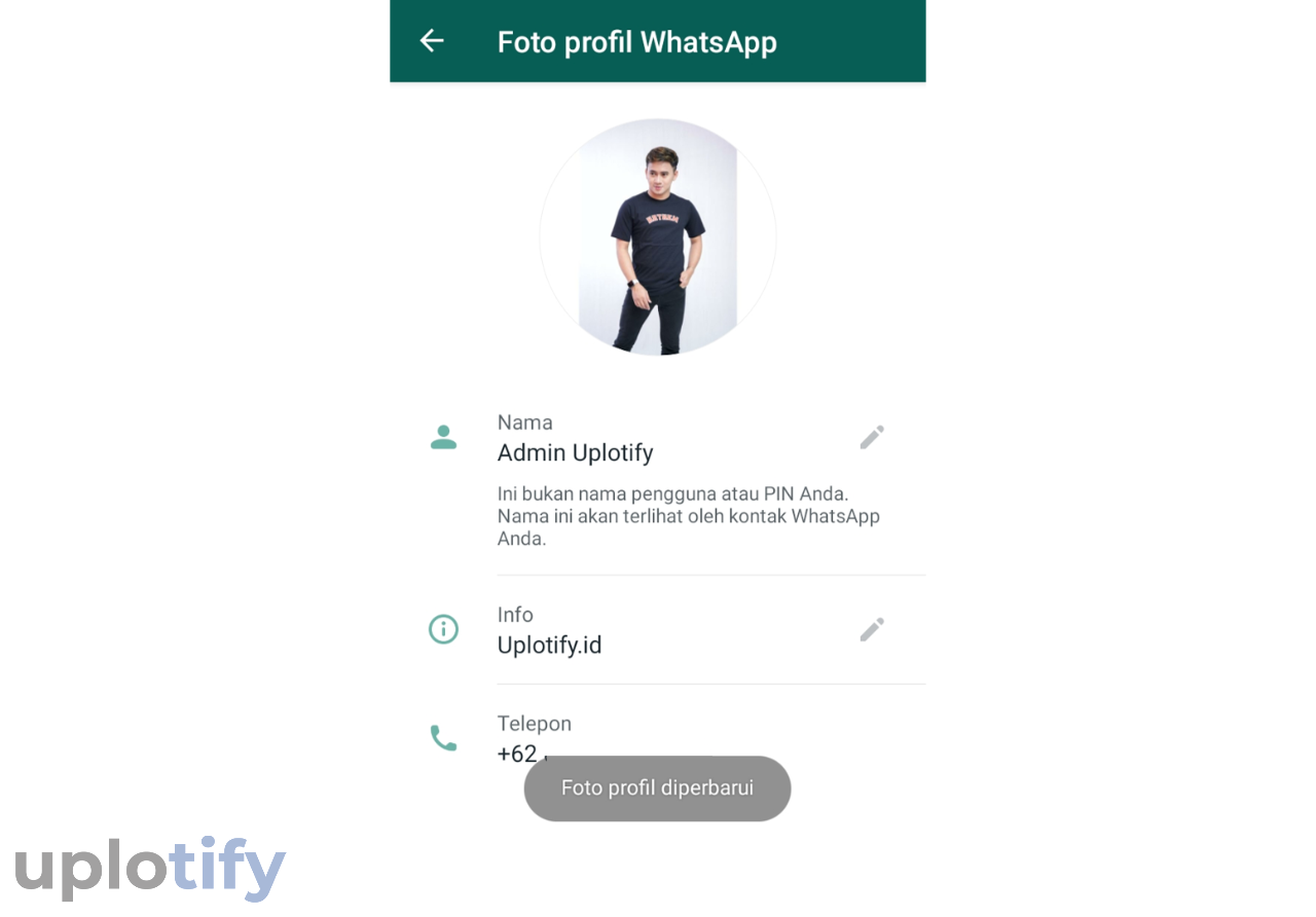 Berhasil Mengatur Foto di WhatsCrop