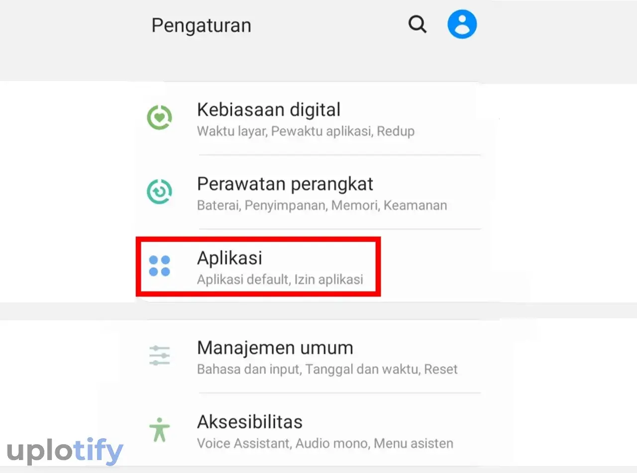 Jalankan Pengaturan Aplikasi Android