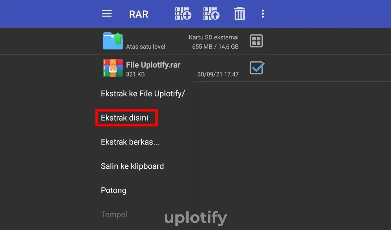 Extract File RAR Android