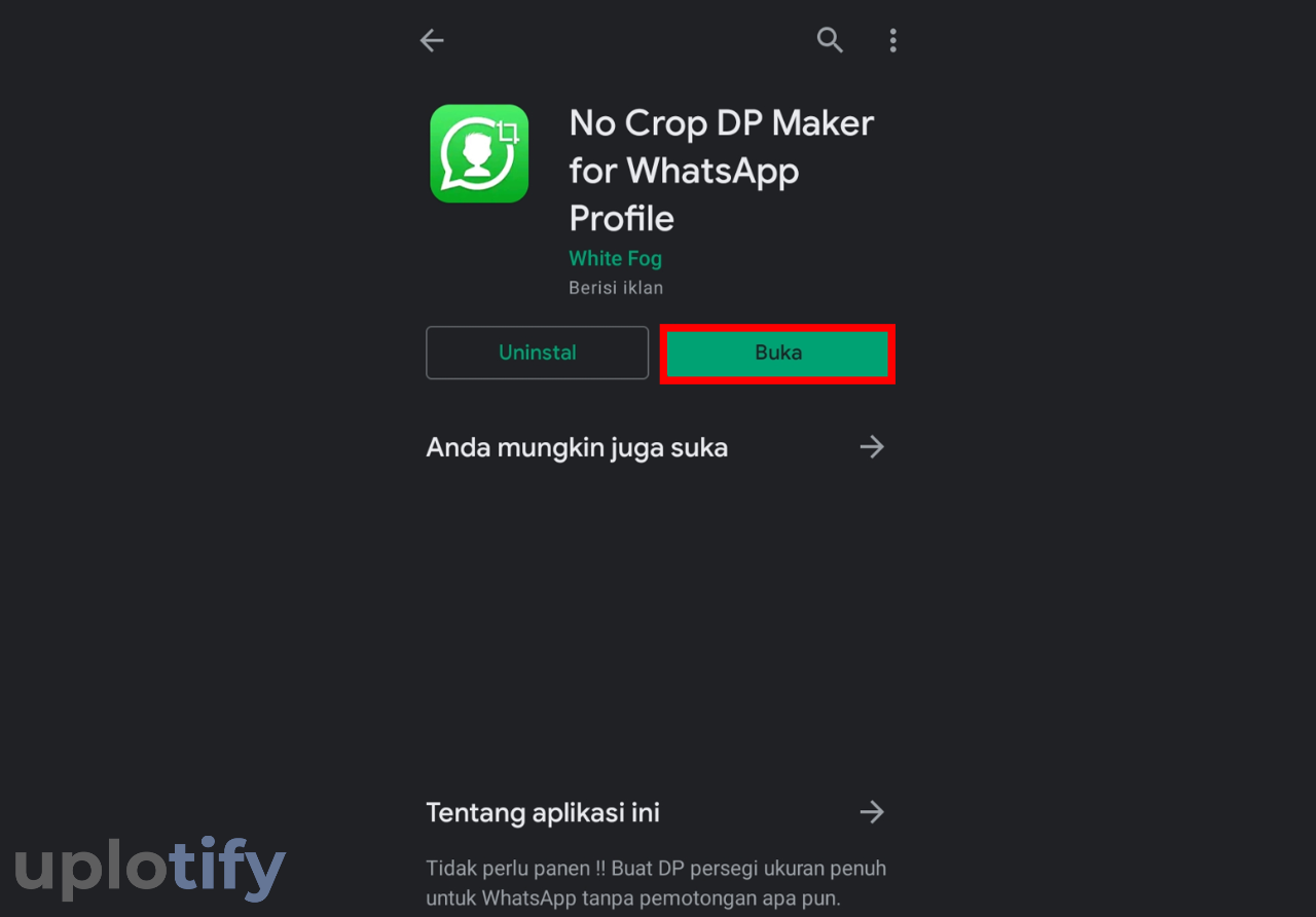 Pasang Aplikasi No Crop DP Maker