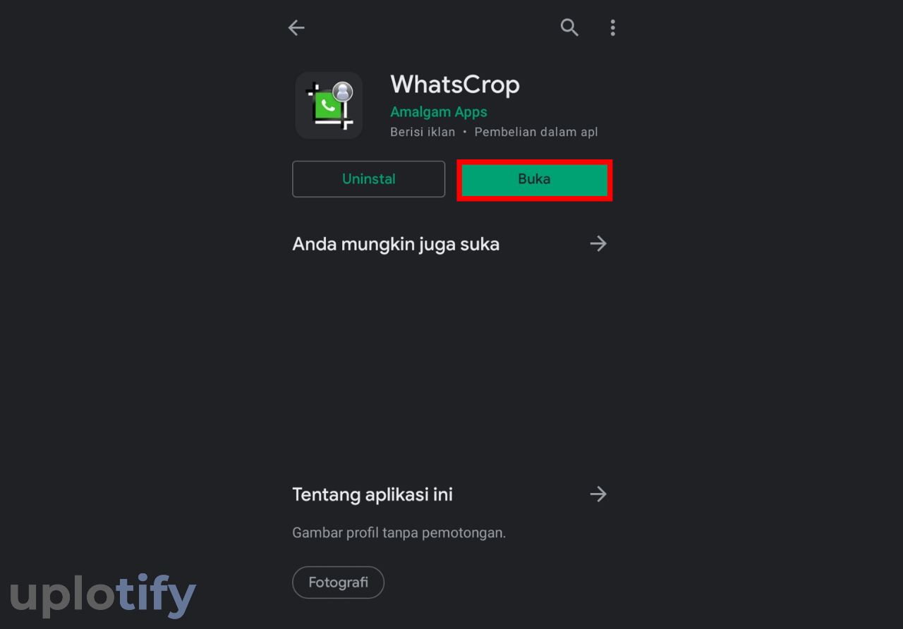 Pasang Aplikasi WhatsCrop