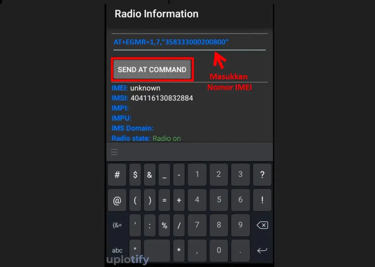 Input IMEI Ke MTK Engineering