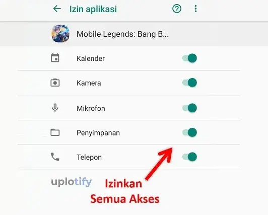 Berikan Izin Semua Aplikasi