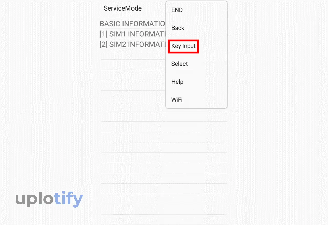 Pilih Key Input