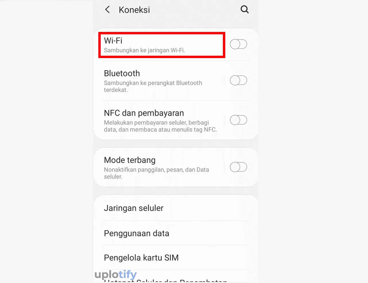 Buka Menu WiFi