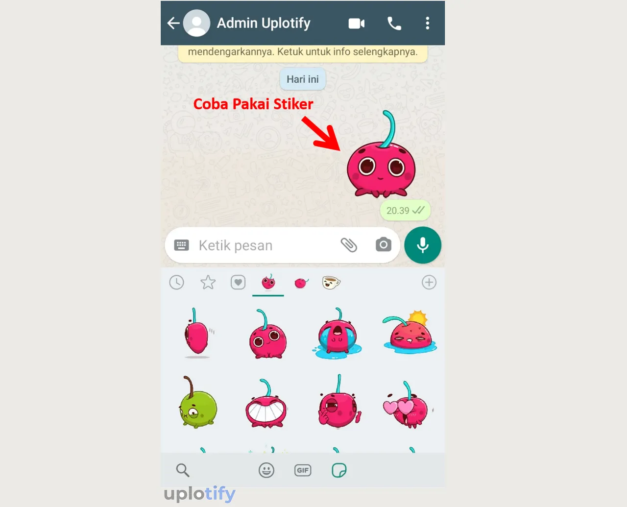 Coba Memakai Stiker Telegram di WhatsApp