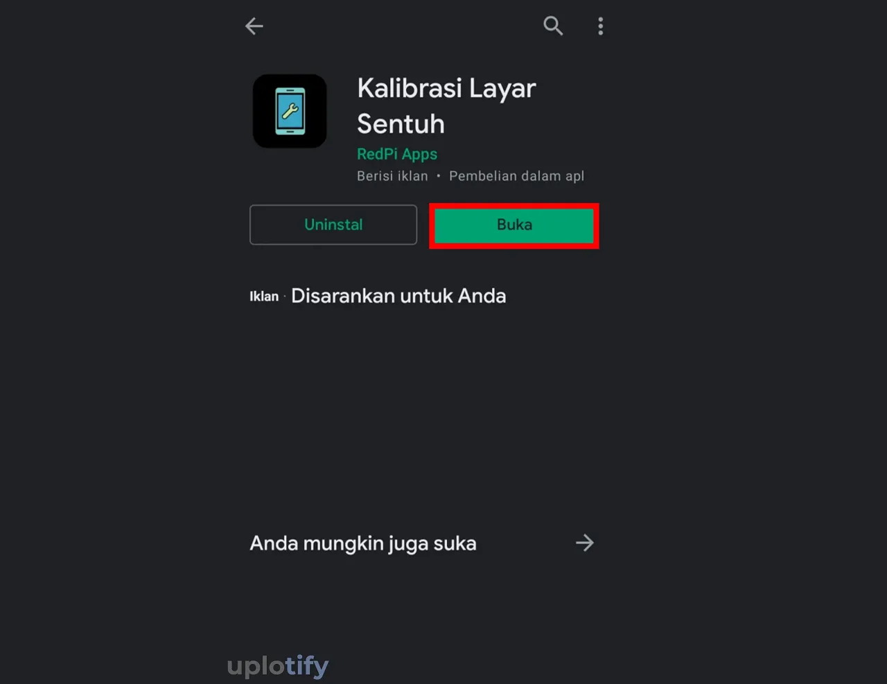 Pasang Aplikasi Touchscreen Calibration