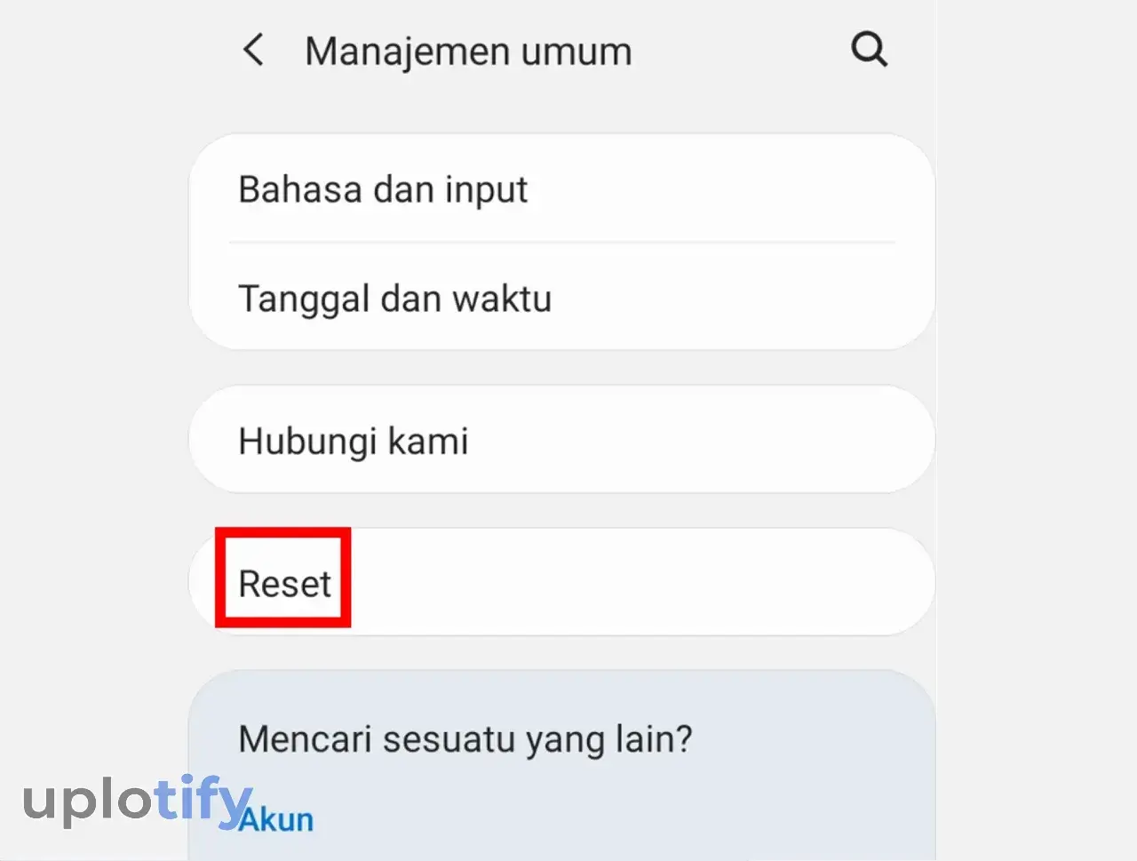 Buka Tombol Reset