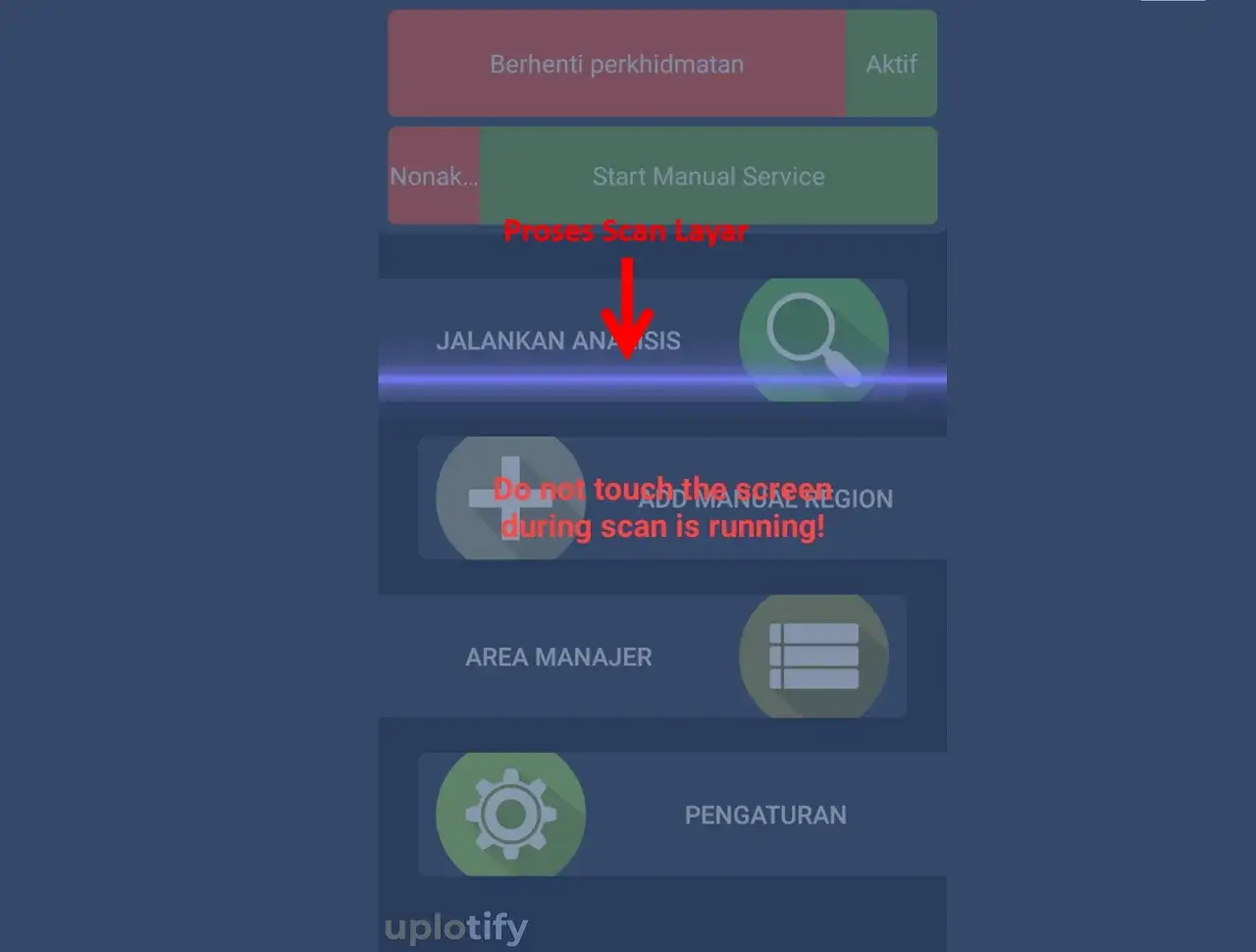 Memindai Layar Secara Otomatis