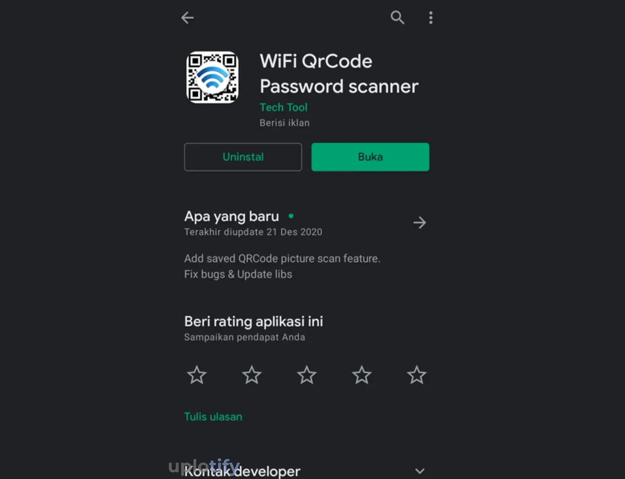 Memakai Aplikasi WiFi QRCode Password Scanner