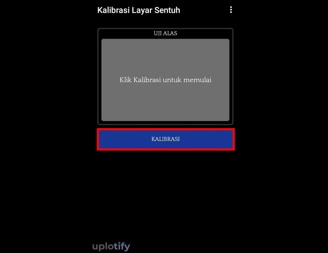 Klik Tombol Kalibrasi