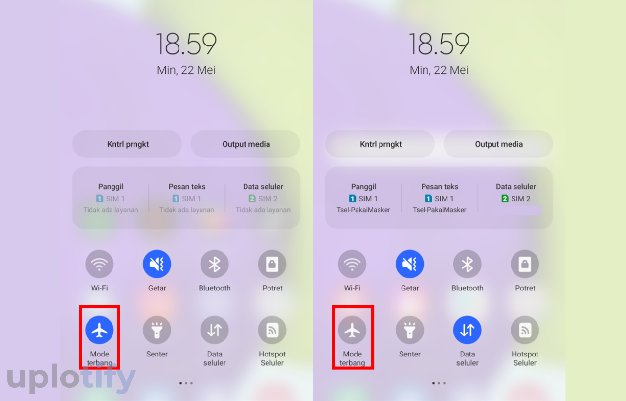 Aktifkan dan Matikan Airplane Mode