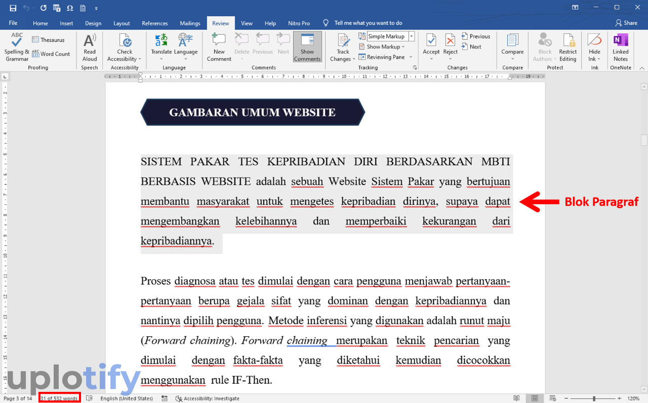 Lihat Sebagian Kata Di Word