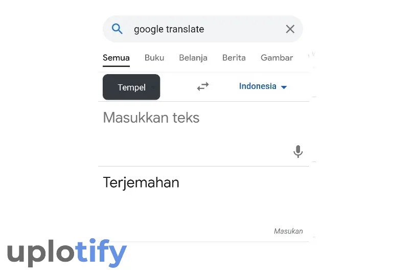 Isi Teks di Google Translate