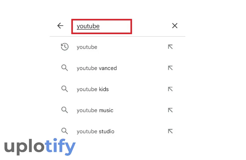 Ketik Youtube di Playstore HP