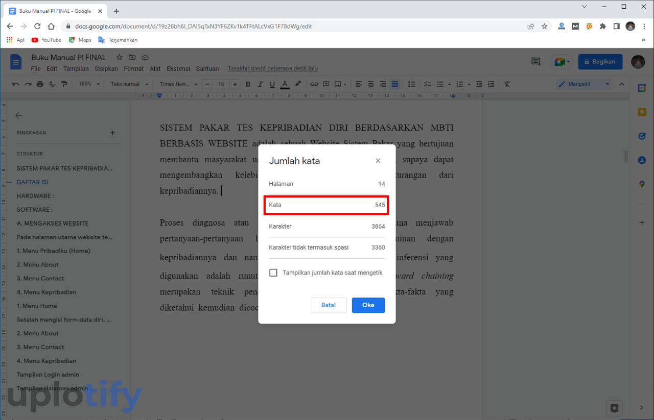 Lihat Jumlah Kata Di Google Docs