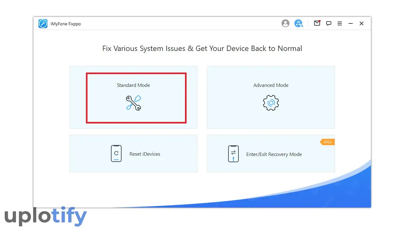 Mode Standard iMyFone Fixppo