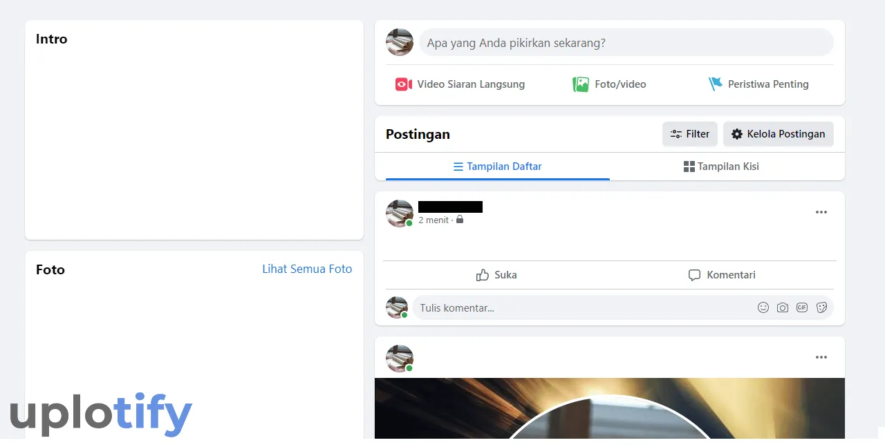 Teks Kosong di Komentar FB