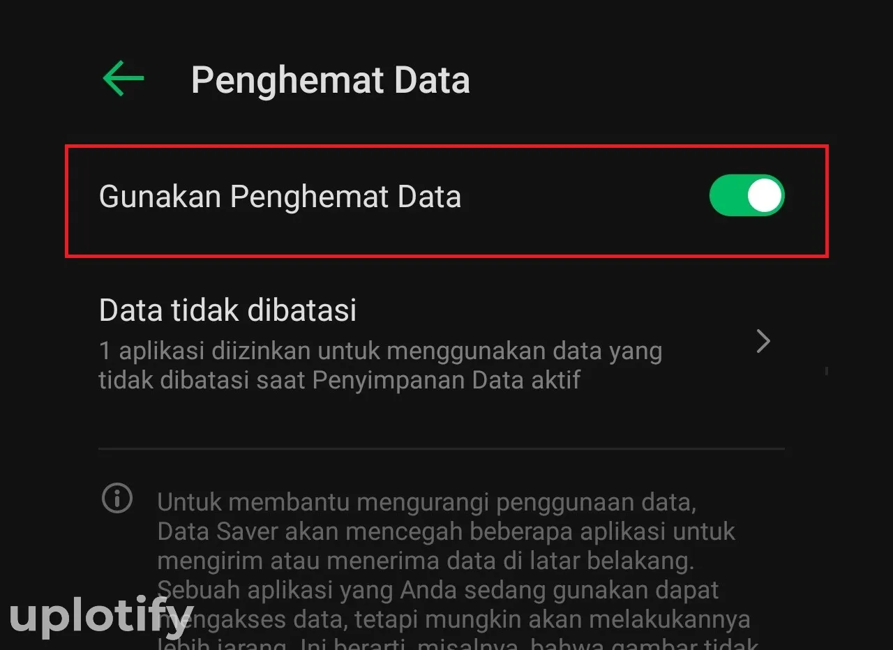 Opsi Penghemat Data HP