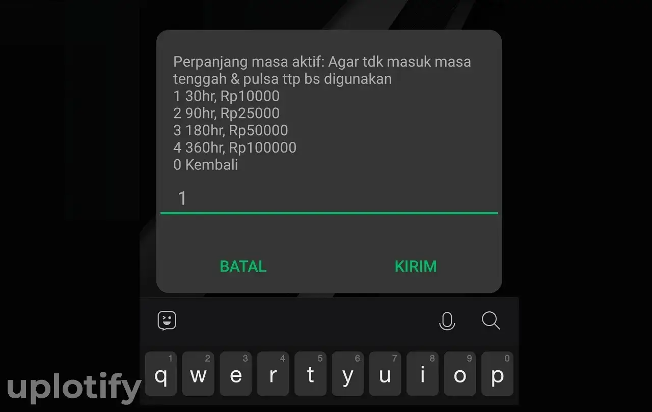 Pilih Masa Aktif Kartu Axis