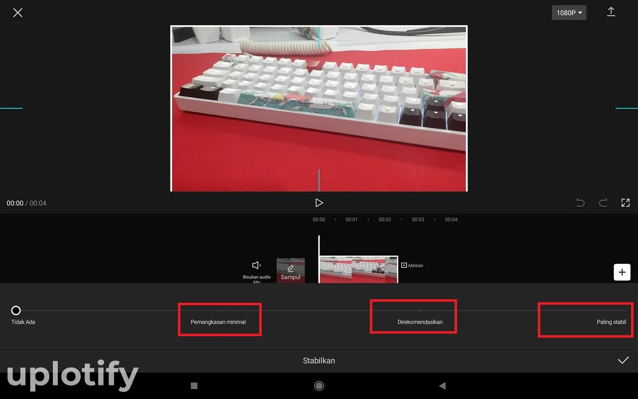Mengatur Stabilitas Video
