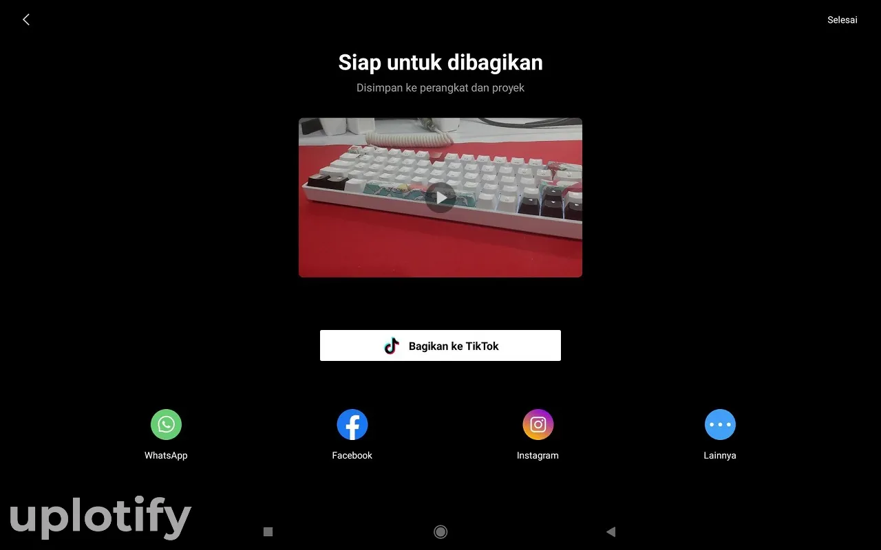 Bagikan Video di CapCut