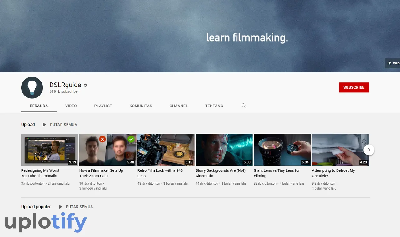 Contoh Channel Youtube yang Berhasil Diunsubs