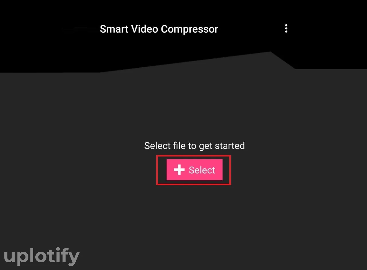 Menu Select Video di Video Compressor