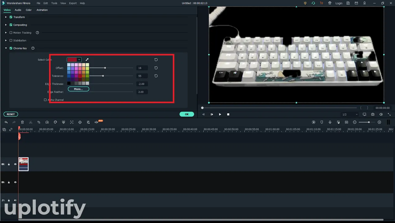 Atur Slider Chroma Key