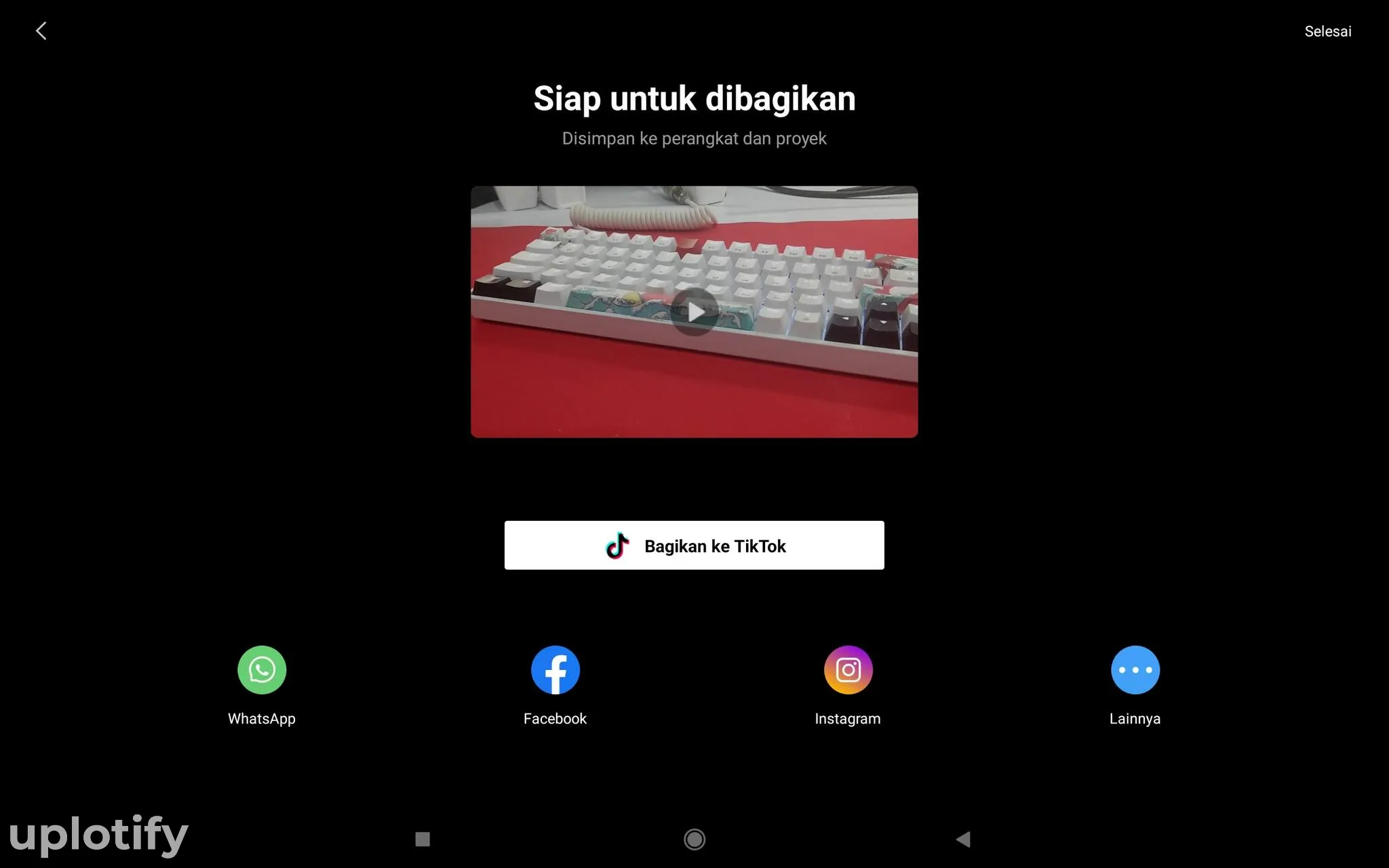 Simpan Hasil Video Dari CapCut