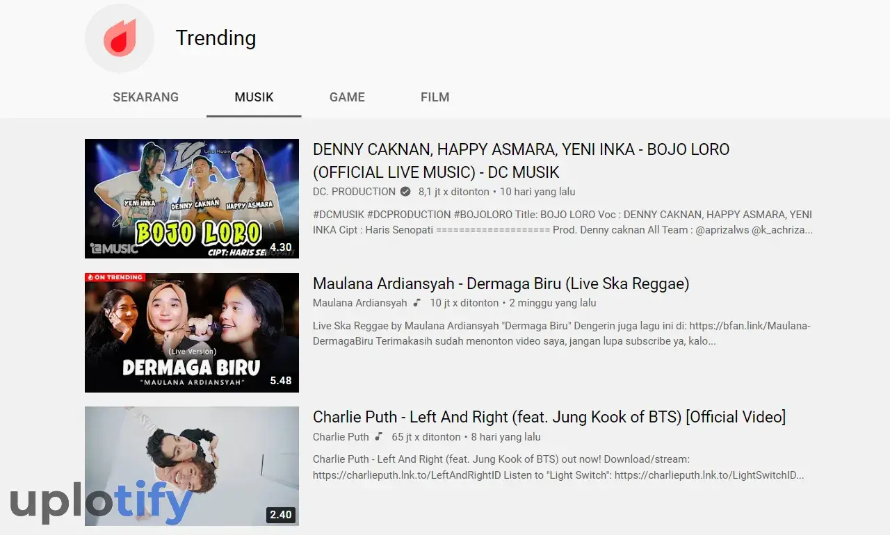 Trending Musik YT