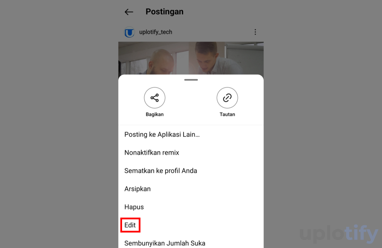 Edit Postingan Instagram