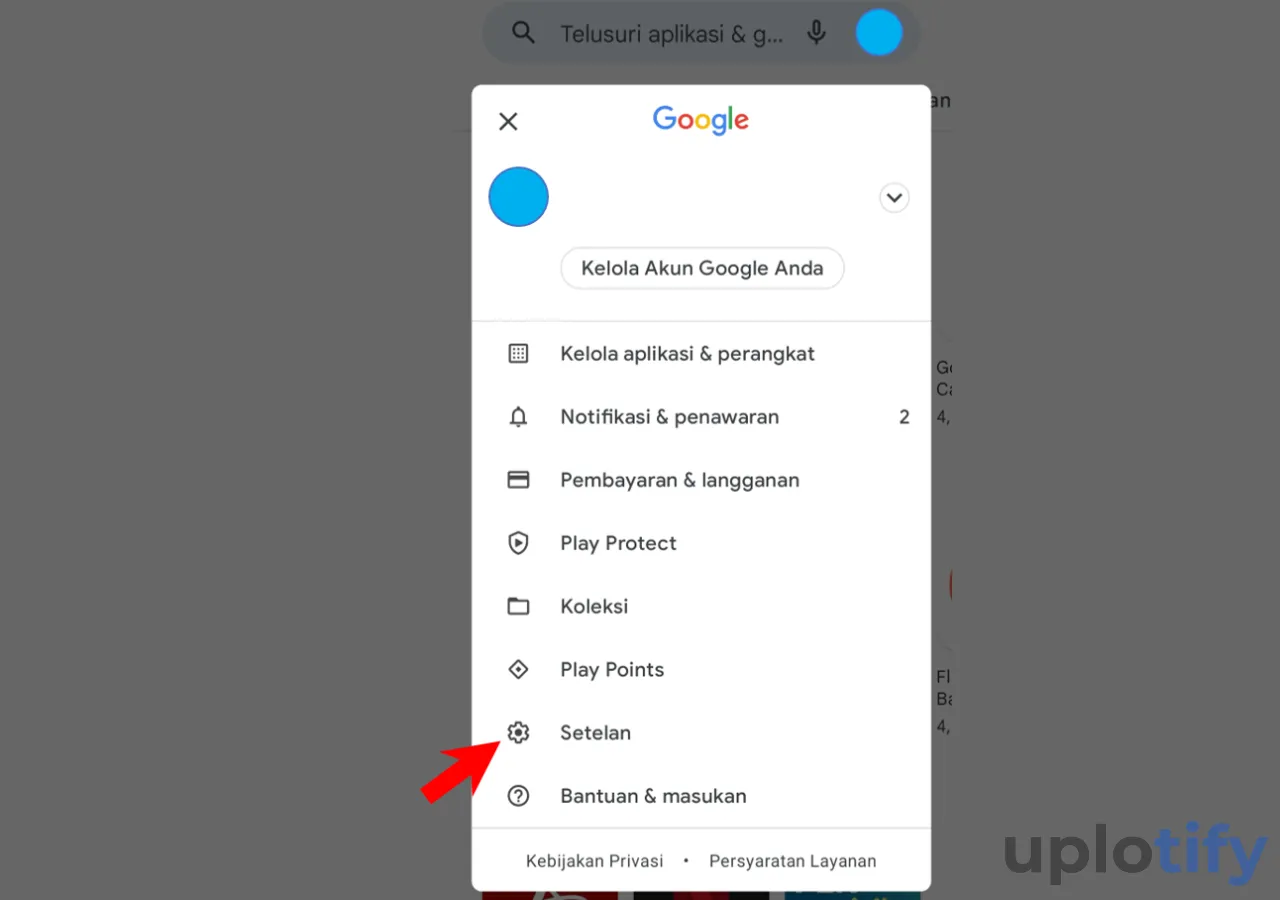 Buka Setelan Google Play
