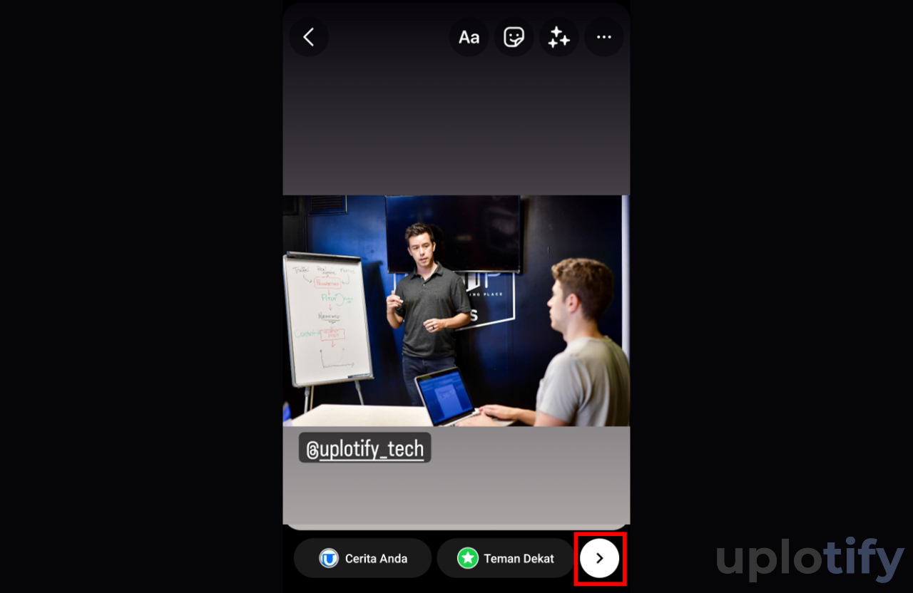 Lanjutkan Proses Tandai Di Story Instagram