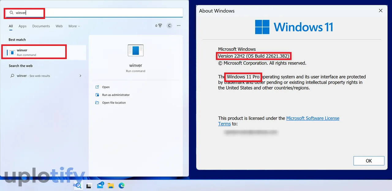 Contoh Cek Versi Windows 11