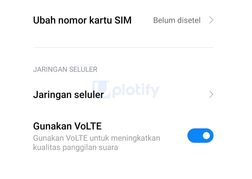 Aktifkan VoLTE