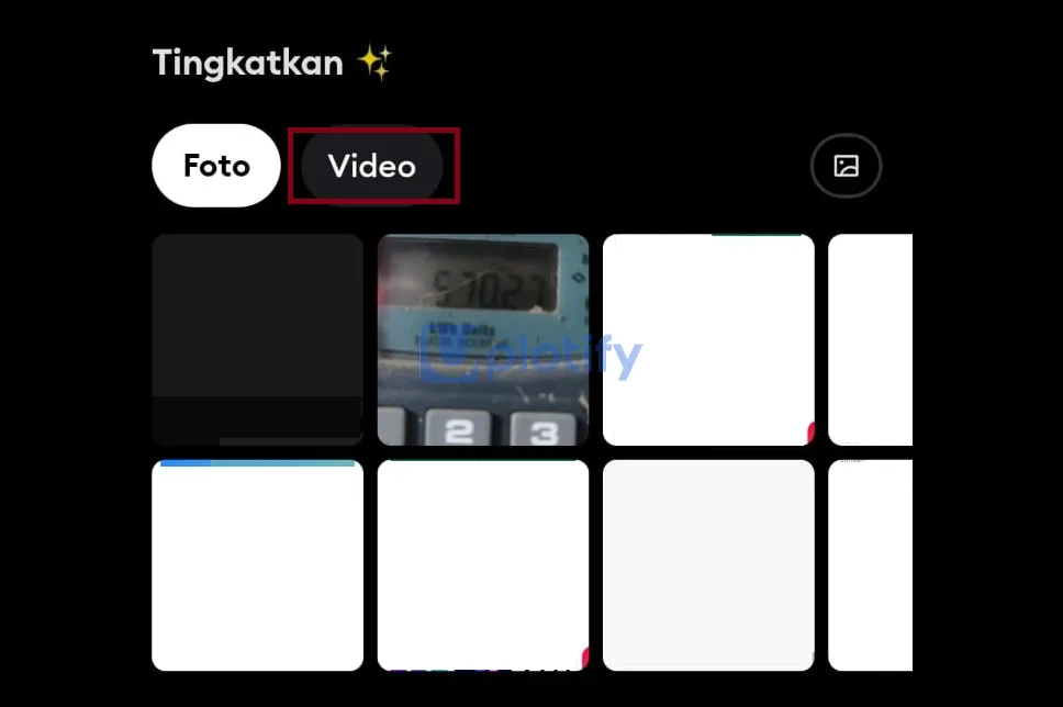 Buka Menu Video Remini