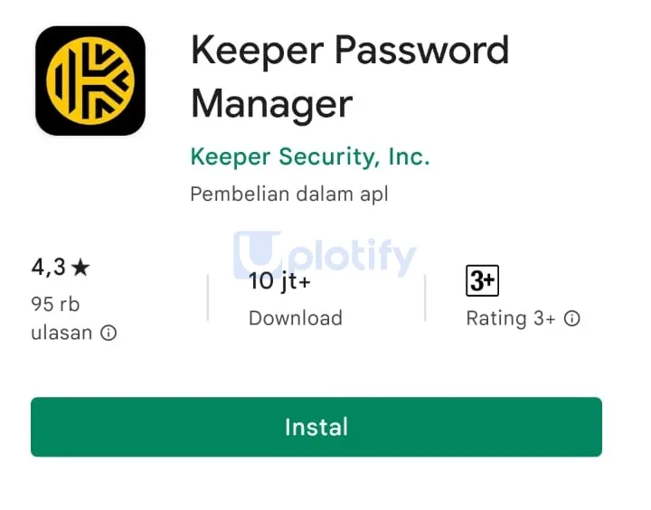 Aplikasi Keeper Password Manager