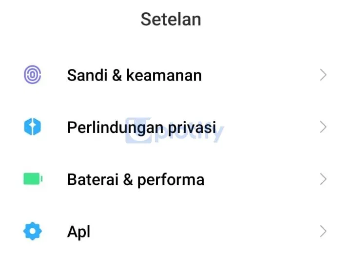 Menu Baterai di HP