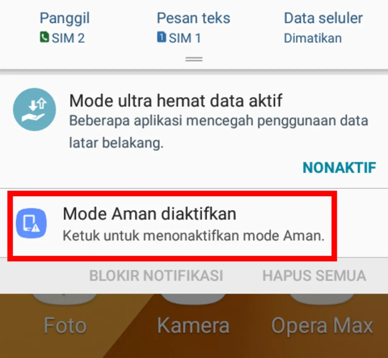 Gunakan Mode Aman