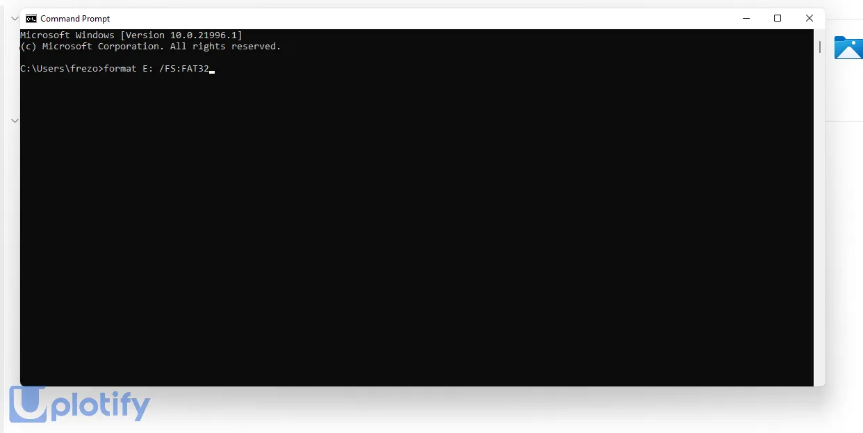 Perintah Format di CMD
