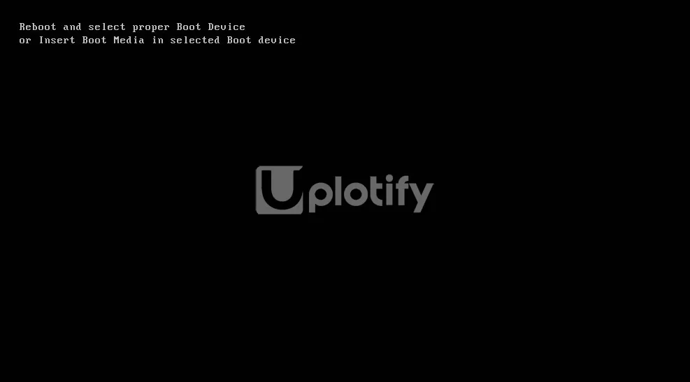 Contoh Pesan Reboot Select Proper Boot Device